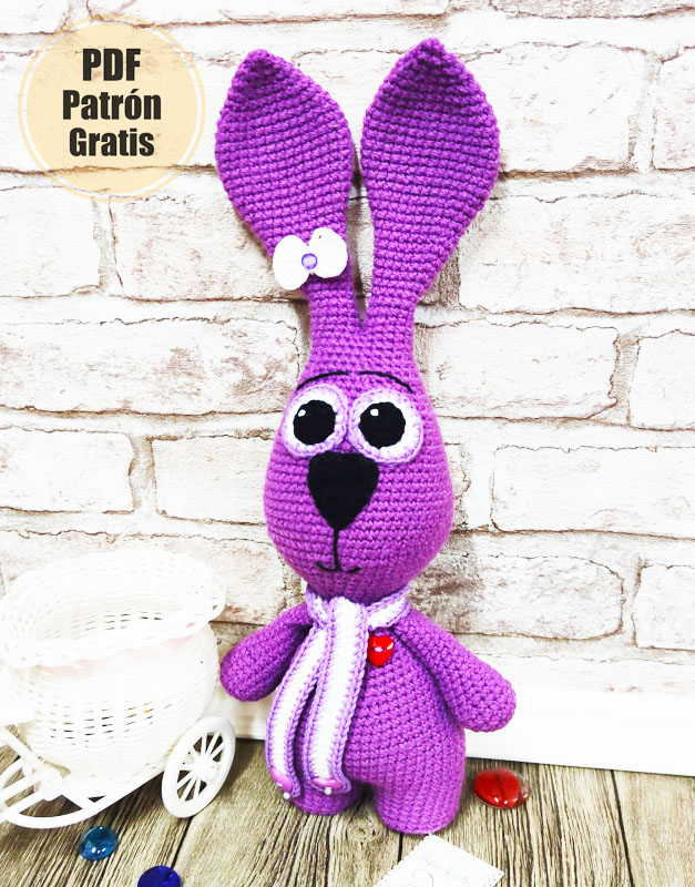 Conejo Extraterrestre de Amigurumi PDF Patrón Gratis
