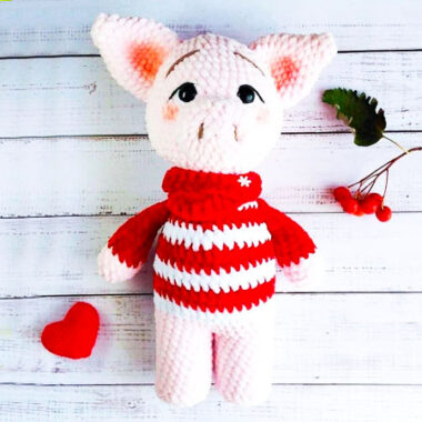 Familia de Cerdito Amigurumi Patrón Gratis en Español (2)