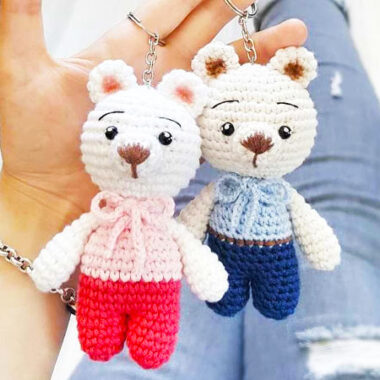 Nuevo Llavero Oso Amigurumi Patrón Gratis PDF (2)