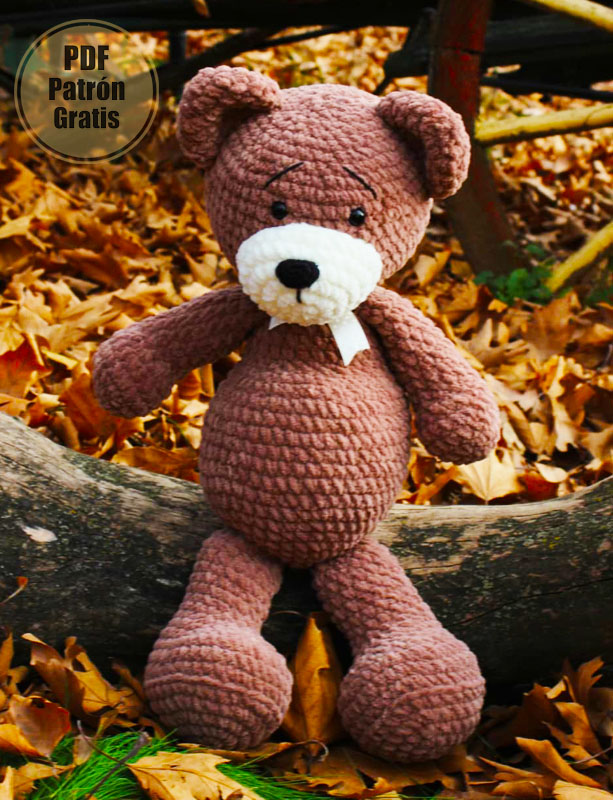 Patrón de Oso de Peluche Grande Dolly Amigurumi Gratis