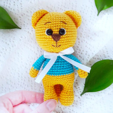 Pequeño Osito Amigurumi Con Jersey Azul Paso a Paso