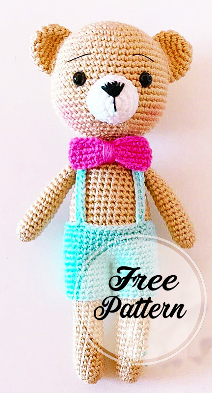 Pequeño Oso de peluche Amigurumi patrón gratis Pequeño Oso de peluche Amigurumi patrón gratis