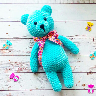 Osito Amigurumi Azul Sandy con Patrón Gratis (2)