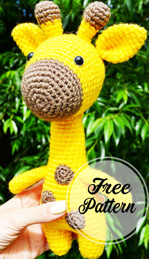 Jirafa Fácil Amigurumi Patrón Gratis Paso a Paso