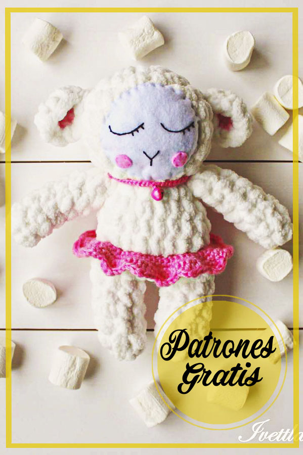 Ovejas durmiendo sin amigurumi patrón ganchillo