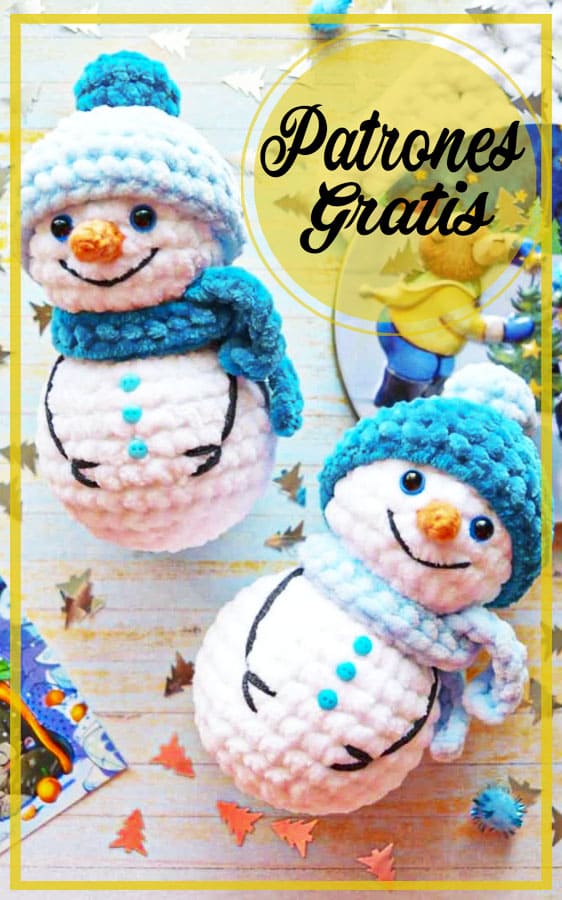 Monigote de nieve Amigurumi Patrón Gratis