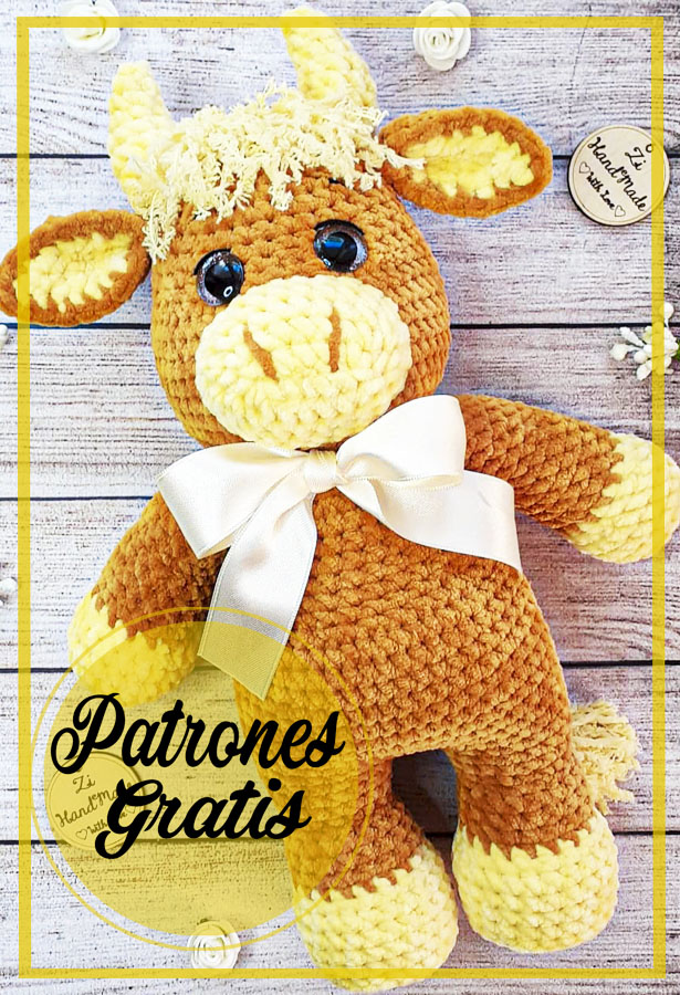 Toro de peluche Amigurumis Patrón Gratis