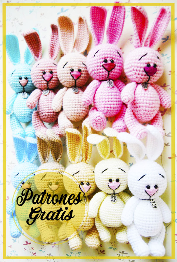 Lindo Conejo amigurumi patrón de ganchillo gratis