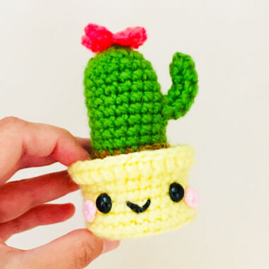 Macetero Cactus Amigurumi PDF Patrón gratis