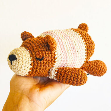 Oso durmiente Amigurumi PDF Patrón gratis